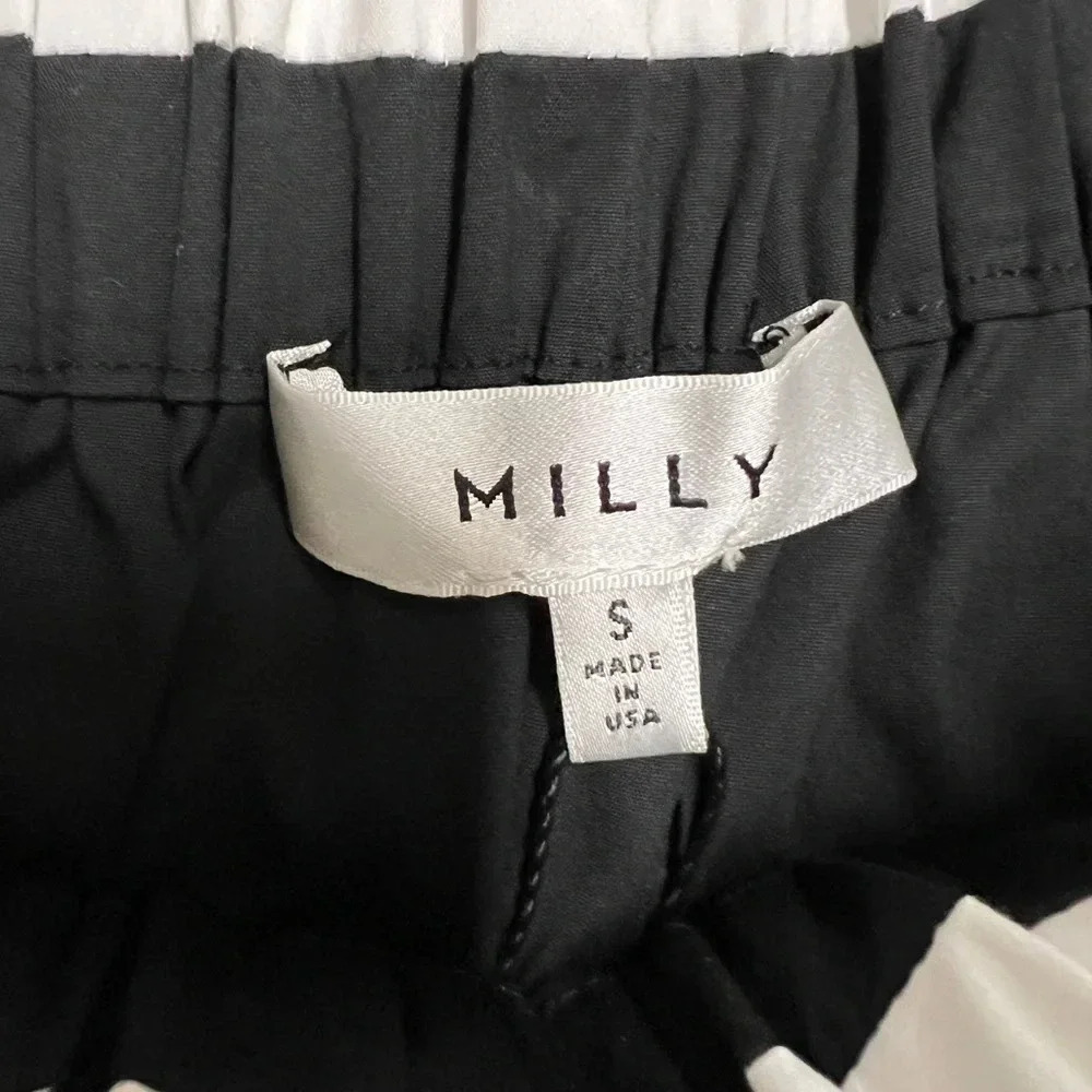 Milly Blythe New Bow Sleeve Black and White Off the Shoulder Blouse - Picture 5 of 12